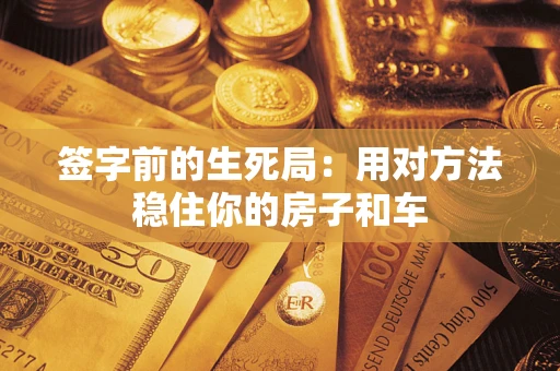 济南签字前的生死局：用对方法稳住你的房子和车