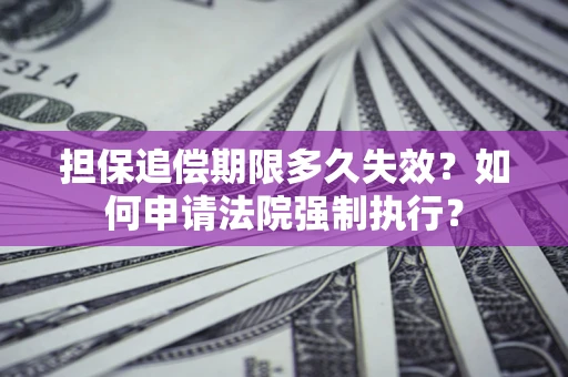 济南担保追偿期限多久失效？如何申请法院强制执行？